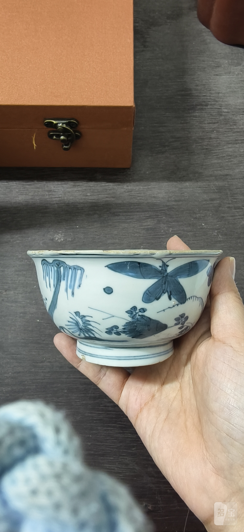 明 青花虫草纹碗 - 图3
